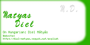 matyas diel business card